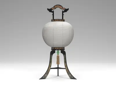 OUCHI LANTERN Low-poly 3D model
