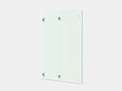 VOXTORP 2-p door f corner base cabinet set 4 Low-poly 3D model