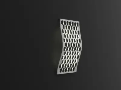 Beautiful honeycomb lamp Low-poly 3D model