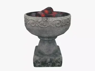 Medieval Torch V25 Low-poly 3D model