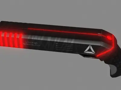 Sci-fi Shotgun Weapon 3d Model Low-poly 3D model