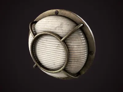 Industrial Wall Lamps Pack Low-poly 3D model