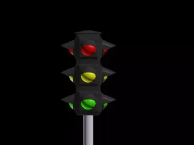 Traffic light map Free 3D model