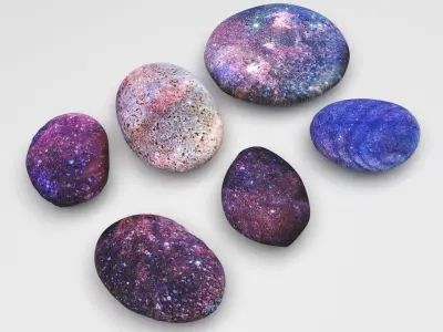 Galaxy Rocks Set 3D model