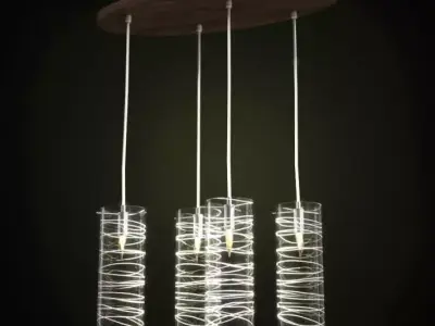 Modern Ceiling Glass Lamp 3D model