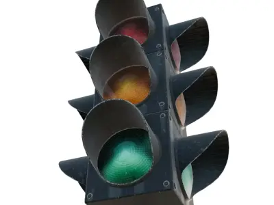 TrafficLight Low-poly 3D model