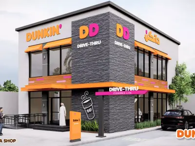 Dunkin Free Stand 3D model