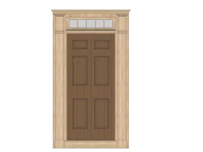 Entrance classic door 3D model buy