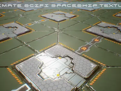 PBR Sci-Fi Spaceship Texture 33 Low-poly 3D model
