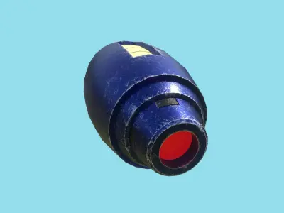 Mega Buster Megaman - Hand Cannon - SciFi Blast Weapon Low-poly 3D model