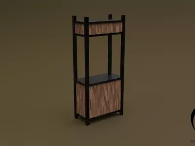 Trade stand 01 R Low-poly 3D model