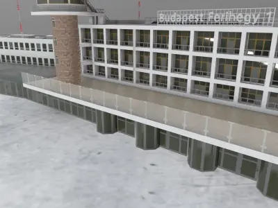 LHBP Terminal 1 Low-poly 3D model