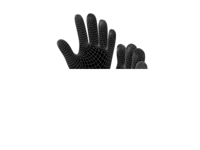 Surgical Gloves Icon v1 003 Low-poly 3D model