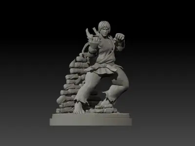 Ken from Street Fighter 3D print model