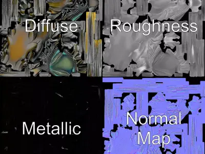 Alien Biomechanical Creature model pack Low-poly 3D model