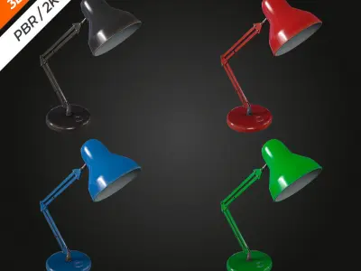 Desk Lamp Low-poly 3D model