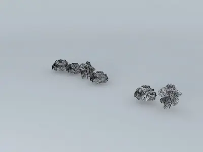 Trees river street January Free 3D model