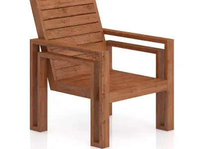 Wooden Chair 3D model buy