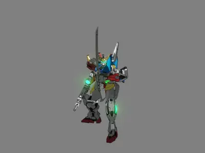 Attacker Gundam 1 A 3D model