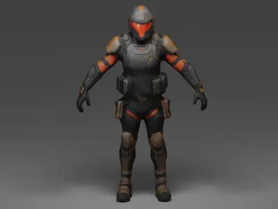 Si-Fi Character  3D model
