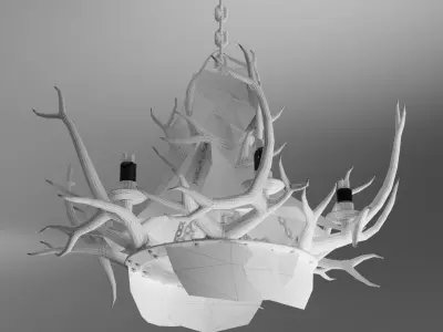 Pendant candlestick horns 3D model