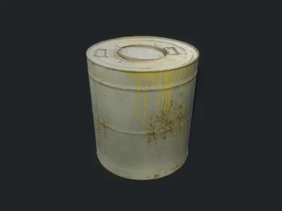 3D Scan Old Barrel 02 Low-poly 3D model