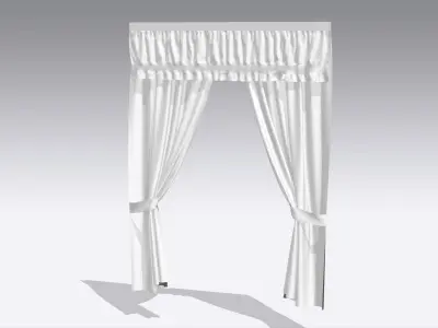 Curtain Low-poly 3D model