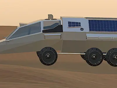 Mars Rover Low-poly 3D model