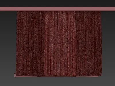 Curtains with Window 6 3D model