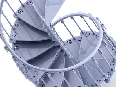 Spiral stair for dollshouse 3D print model