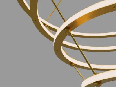 Halo Chandelier - 4 Rings by Paul Loebach Free 3D model