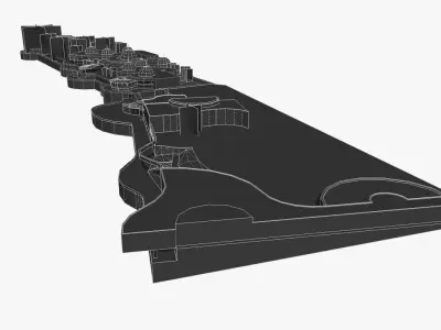Eagle Street Pier Low-poly 3D model