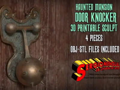 Haunted Mansion Door Knocker 3D Printable Sculpt  3D print model