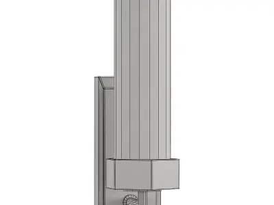 REGENT brass wall sconce with clear glass 3D model