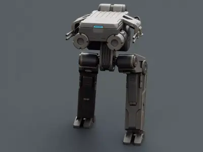 MECHA WALKER R-1 RIGGED 3D model