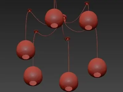 Molten Glass Chandelier 3D model