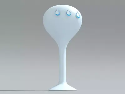 laos Water Tower Low-poly 3D model