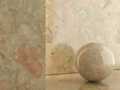 Breccia Terrazzo Marble Porcelain Tiles - Set 08 Texture