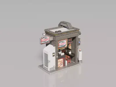 Cyberpunk House 7 3D model