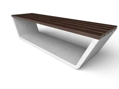 Bench  M03 Low-poly 3D model
