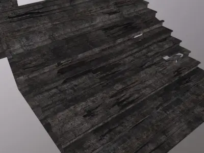 Stairs Court Entrance Low-poly 3D model