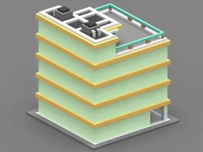 House Voxel - 6 Low-poly 3D model