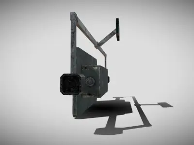 Sci-fi Panel Element Low-poly 3D model