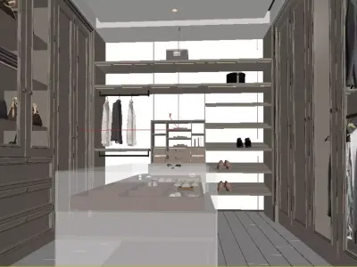 French dressing room 3D model