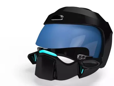 SiFi Military Helmet 3d Modeling 3D model