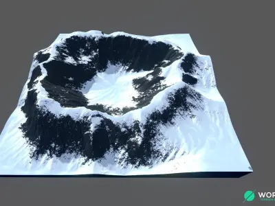 Snow Mountain 05 3D model