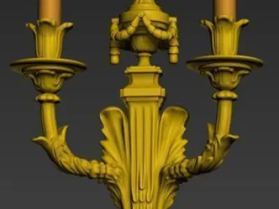 vintage wall lamp 10 Low-poly 3D model