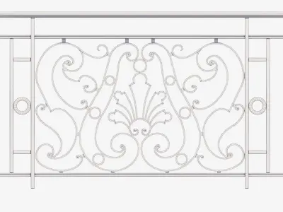 Forged fence 3D model