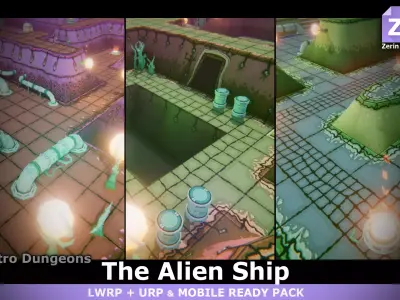 EnviroKit - THE ALIEN-SHIP - Lowpoly 3D model Low-poly 3D model