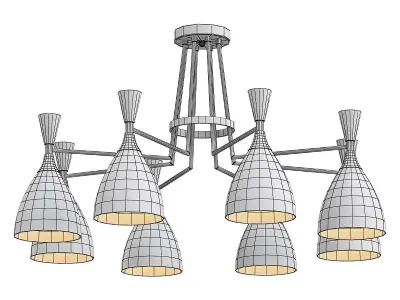 lumion-oliver-4494 light chandelier with brass accents 3D model